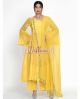 Yellow Flared Sleeves Designer Suit