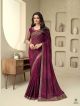 Wine Shimmer Silk Saree