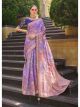 Lavender Jacquard Silk Saree