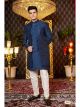 Blue 3 Pcs Indo Western For Men