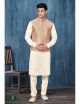 Peach Kurta Pajama With Modi Jacket