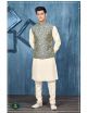 Blue Kurta Pajama With Modi Jacket