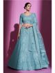 Firozi Soft Net Wedding Lehenga