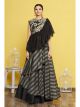 Black Taffeta Silk, Fancy Lycra Wedding Lehenga Choli