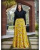 Yellow long skirt with crop top