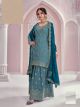 Nidhi Shah Peach Embroidered Sharara Suit