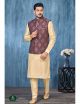 Wine Kurta Pajama With Modi Jacket