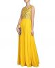 Yellow Kurti With Gown