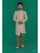 Cream Semi Indo Western with Aligadhi Pant