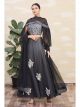 Grey Shimmer Lycra Wedding Lehenga Choli