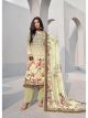 Cream Crepe Digital Printed Suit