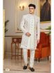 Cream 3 Pcs Indo Western For Men