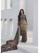 Grey Crepe Digital Printed Suit