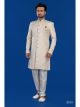 Cream & Gold Semi Indo Western with Aligadhi Pant
