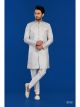 Off White Semi Indo Western with Aligadhi Pant
