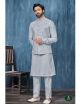 Grey Kurta Pajama With Modi Jacket