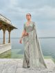 Grey Banarasi Silk Wedding Saree