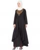 Black Neck  Embroidered Party Abaya