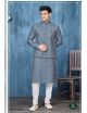 Blue Kurta Pajama With Modi Jacket
