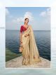 Cream Crepe Wedding Saree