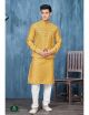 Yellow Kurta Pajama With Modi Jacket