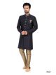 Blue Semi Indo Western with Aligadhi Pant