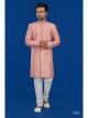 Peach Semi Indo Western with Aligadhi Pant