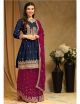 Blue Short Frock Sharara Suit