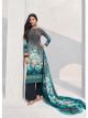 Grey Crepe Digital Printed Suit