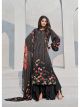 Black Crepe Digital Printed Suit