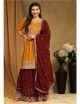 Mustard Short Frock Sharara Suit