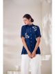 Navy Blue Trendy Western Top For Women