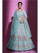 Firozi Georgette Wedding Lehenga