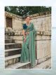 Green Tissue Crush Wedding Saree
