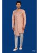 Peach Semi Indo Western with Aligadhi Pant