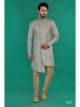 Grey Semi Indo Western with Aligadhi Pant