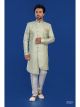 Pista Green Semi Indo Western with Aligadhi Pant