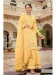 Yellow georgette sharara suit