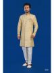 Gold Semi Indo Western with Aligadhi Pant