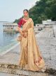 Beige Kanjivaram Silk Wedding Saree