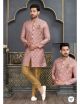 Pink Semi Indo-Western For Men