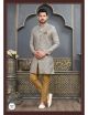 Grey Semi Indo-Western For Men