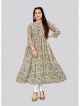 Green Georgette Casual Kurti