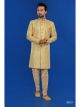 Yellow Semi Indo Western with Aligadhi Pant