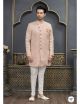 Peach Semi Indo-Western For Men