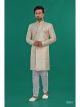 Yellow Semi Indo Western with Aligadhi Pant
