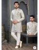 Grey Semi Indo-Western For Men