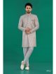 Onion Semi Indo Western with Aligadhi Pant