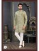 Light Green Semi Indo-Western For Men
