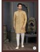 Light Yellow Semi Indo-Western For Men